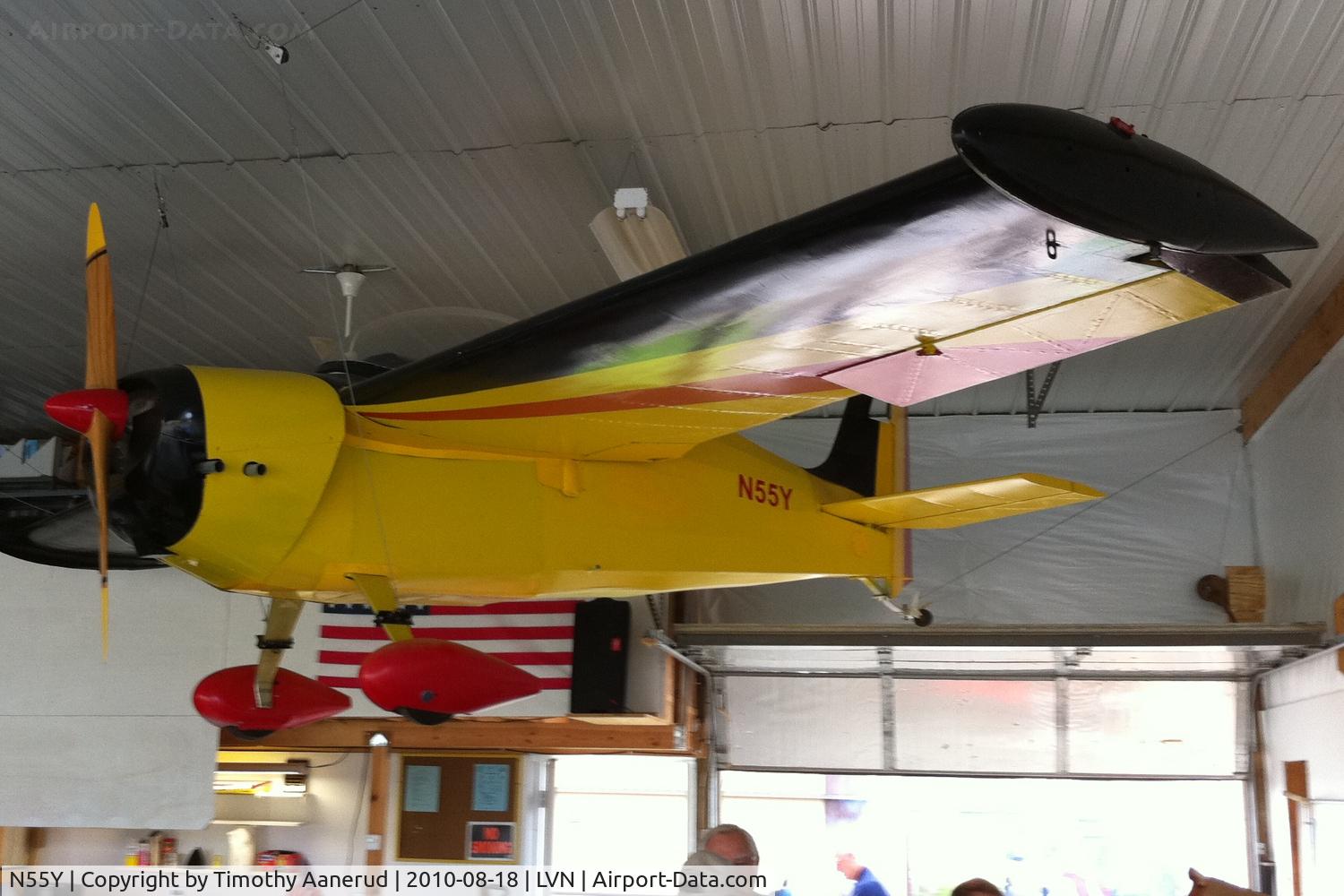 N55Y, 1966 Limbach-weil GUSTY MK.1 C/N 1, 1966 Limbach-weil GUSTY MK.1, c/n: 1.  Hanging from the ceiling of the EAA chapter hangar.