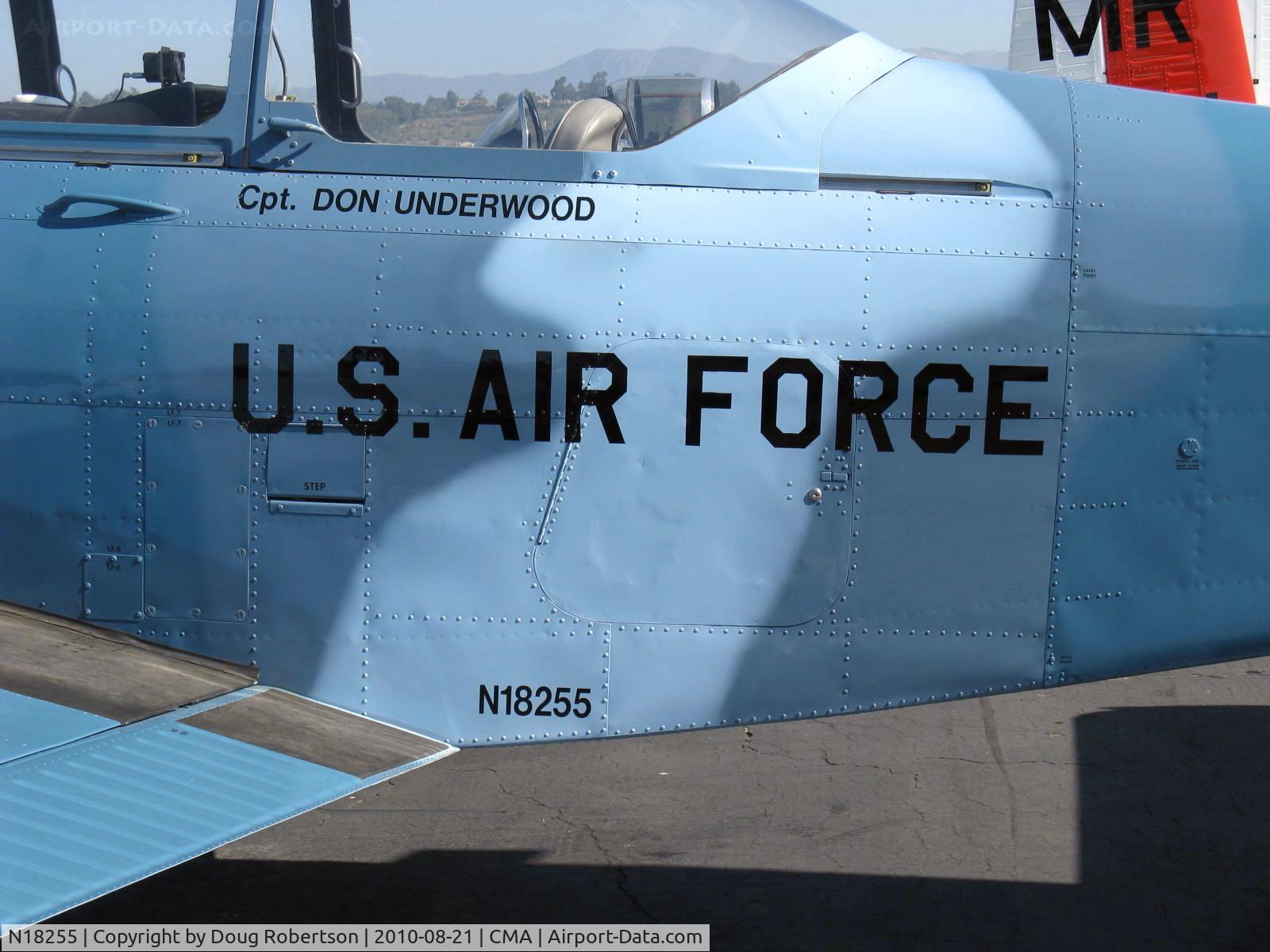 N18255, 1955 Beech A45 C/N G-739, Beech A-45 as T-34A MENTOR, Continental O-470-13 225 Hp
