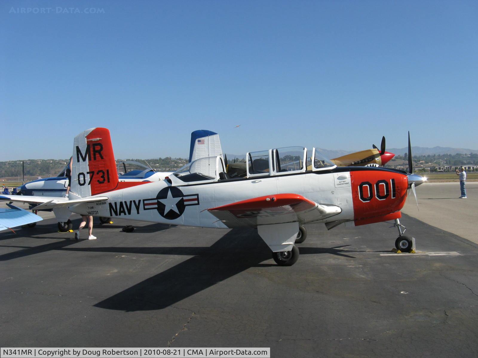 N341MR, 1955 Beech D-45 (T-34B) Mentor C/N BG-65, 1955 Beech D-45 as T-34B MENTOR, Continental IO-550-B 300 Hp upgrade