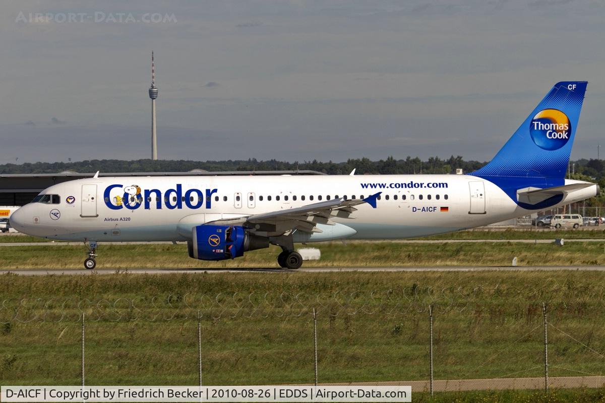 D-AICF, 1998 Airbus A320-212 C/N 0905, decelerating after touchdown