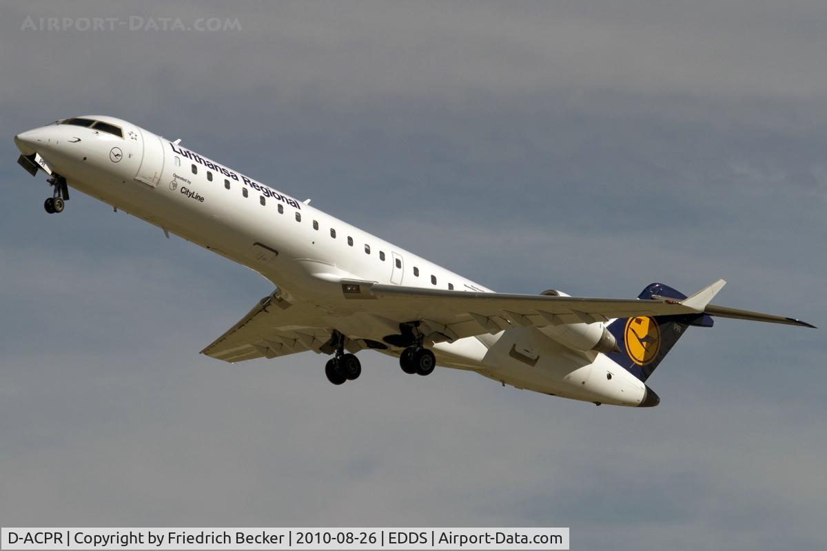 D-ACPR, 2003 Canadair CRJ-701ER (CL-600-2C10) Regional Jet C/N 10098, departing via RW25