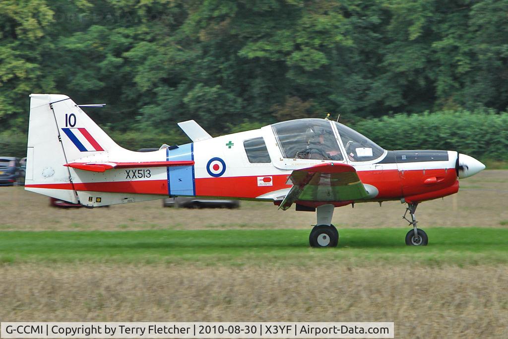 G-CCMI, 1973 Scottish Aviation Bulldog T.1 C/N BH120/199, 1973 Scottish Aviation Ltd BULLDOG SERIES 120 MODEL 121, c/n: BH120/199 wears Serials XX513 at 2010 Abbots Bromley Fly-In