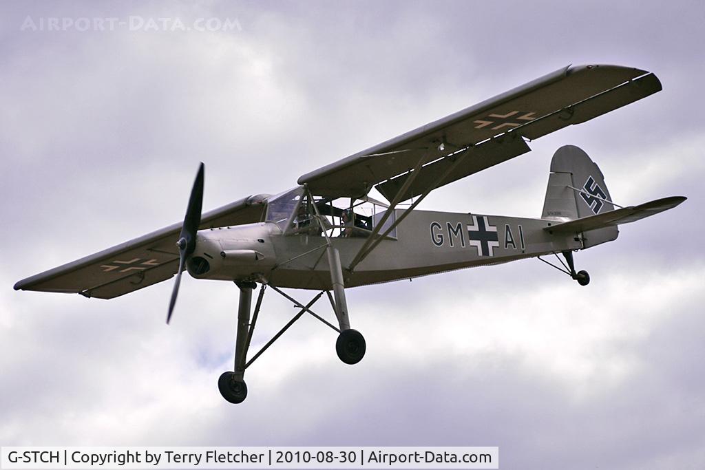 G-STCH, 1942 Fieseler Fi-156A-1 Storch C/N 2088, 1942 Fiesler Werke Gmbh FIESLER F156A-1, c/n: 2088 - STORCH - arriving at 2010 Abbots Bromley Fly-In