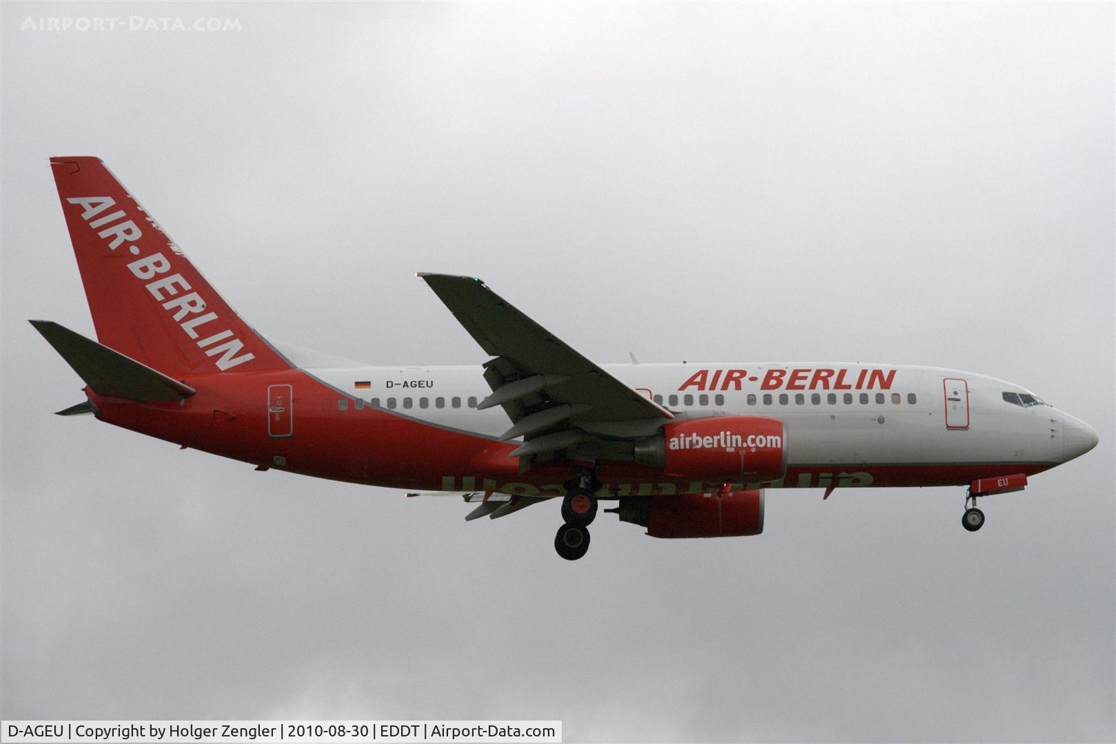 D-AGEU, 1998 Boeing 737-75B C/N 28104, AB 8431 from Milano MXP arrives at its homebase.......