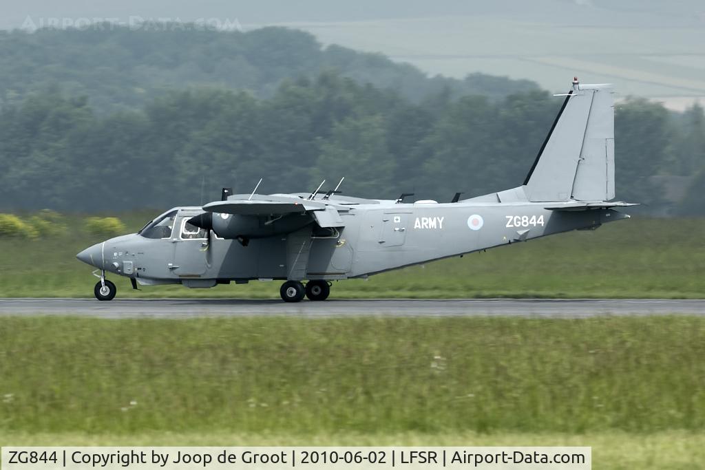 ZG844, 1985 Britten-Norman BN-2T Islander AL1 C/N 2184, rare visitor to this French AF base.