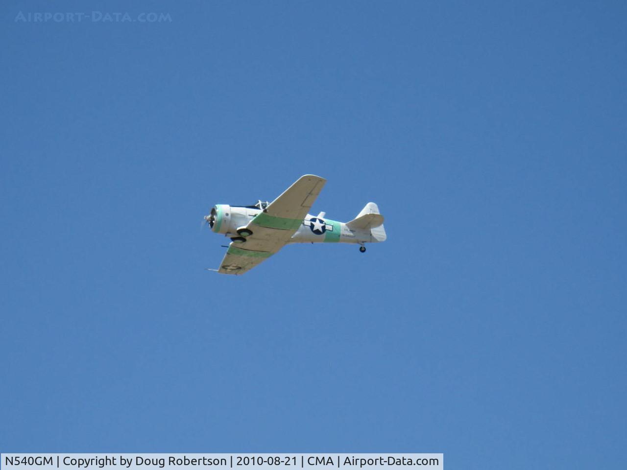 N540GM, 1942 North American SNJ-4 Texan C/N 88-9141, North American SNJ-4, P&W R-1340 Wasp 600 Hp, flyover
