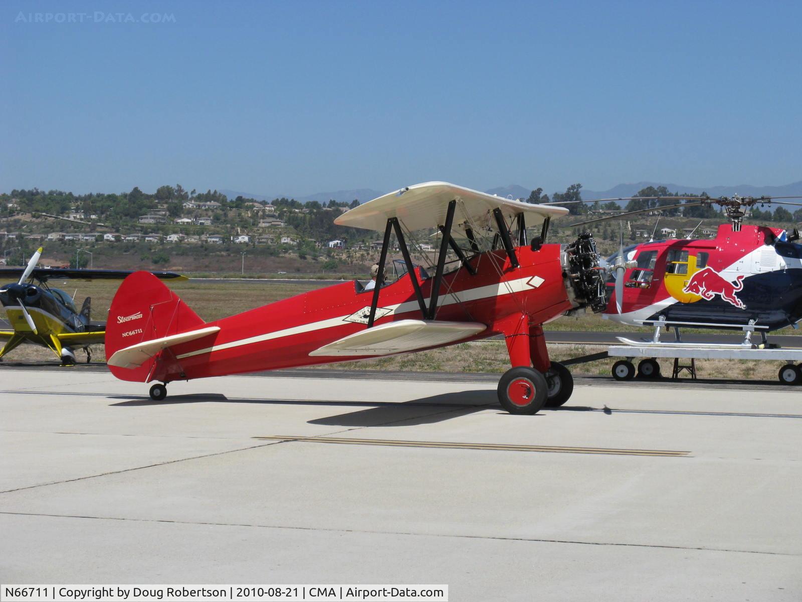 N66711, 1941 Boeing IB75A C/N 75-1675, 1941 Boeing Stearman IB75A, Jacobs R-755 B2 275 Hp upgrade, taxi