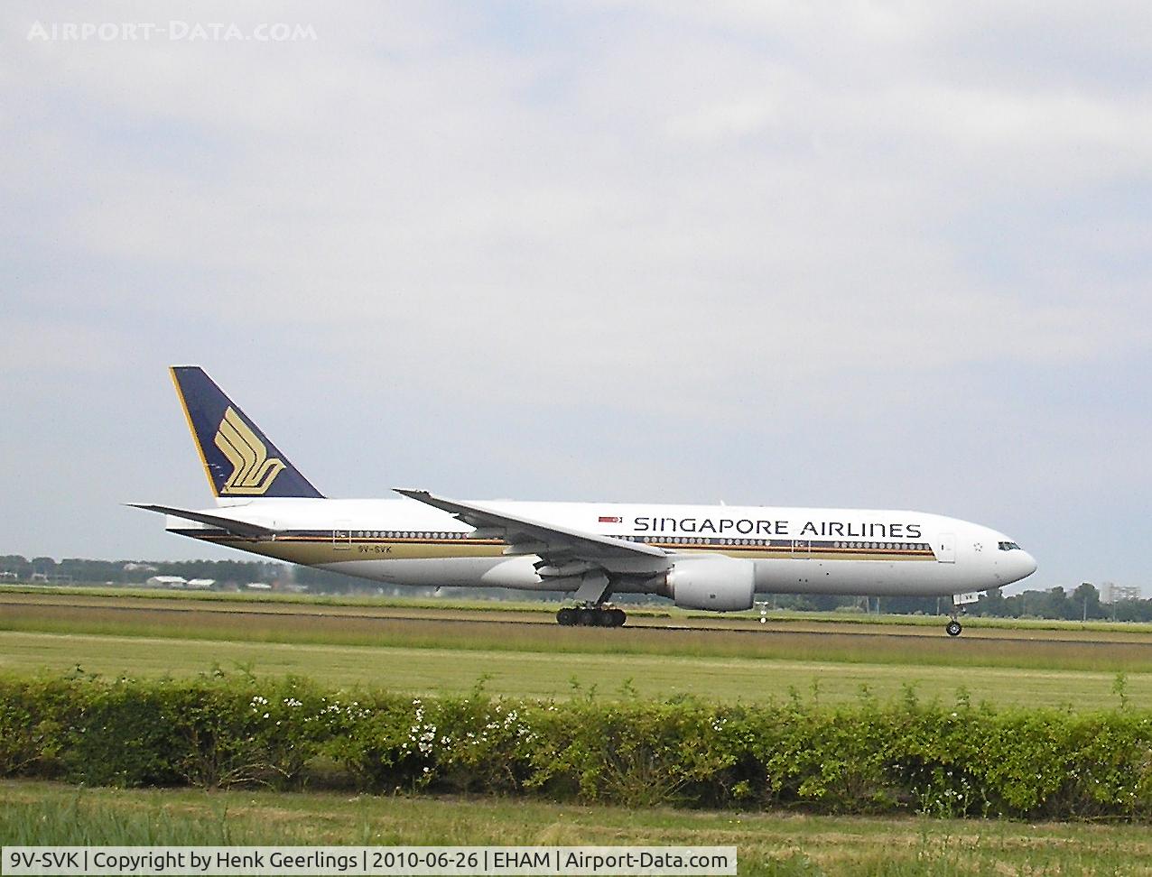 9V-SVK, 2002 Boeing 777-212/ER C/N 28520, Schiphol Airport  , 26 june 2010