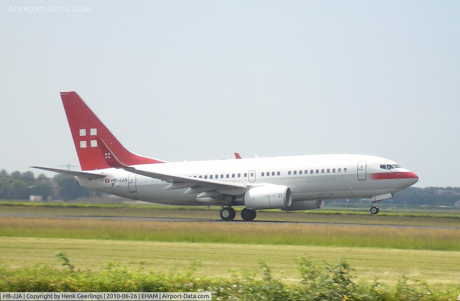 HB-JJA, 2005 Boeing 737-7AK BBJ C/N 34303, Schiphol Airport  , 26 june 2010