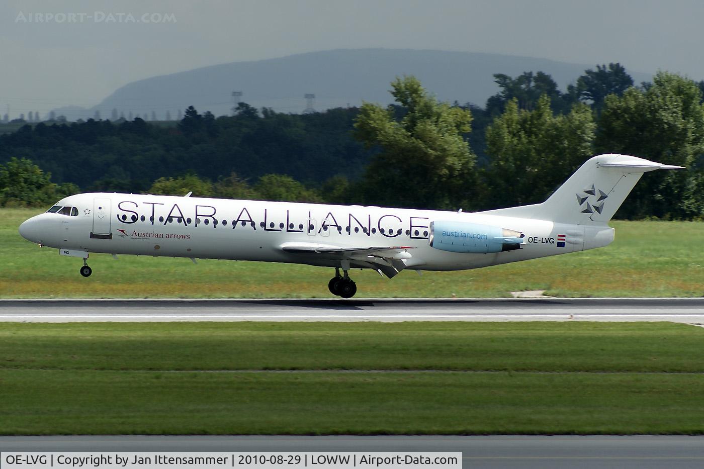 OE-LVG, 1994 Fokker 100 (F-28-0100) C/N 11520, Aua @ VIE