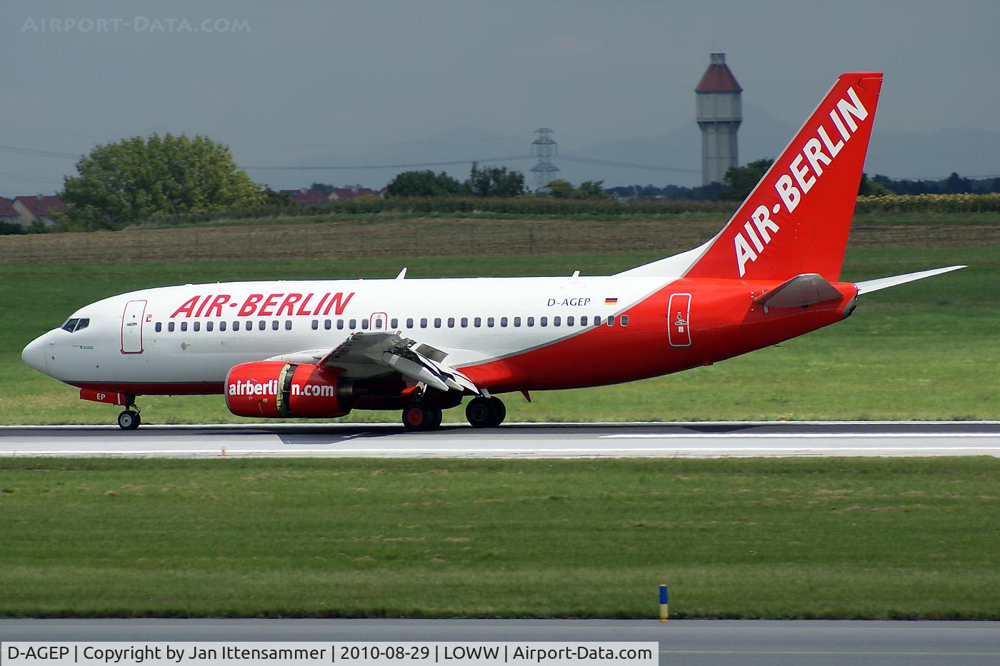 D-AGEP, 1998 Boeing 737-75B C/N 28102, Air Berlin @ VIE