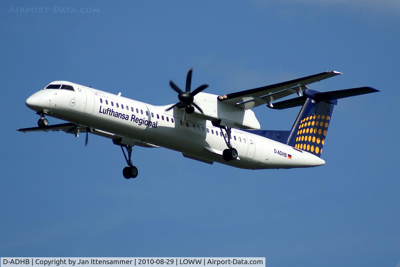 D-ADHB, 2001 De Havilland Canada DHC-8-402Q Dash 8 C/N 4029, AUgsburgc @ VIE