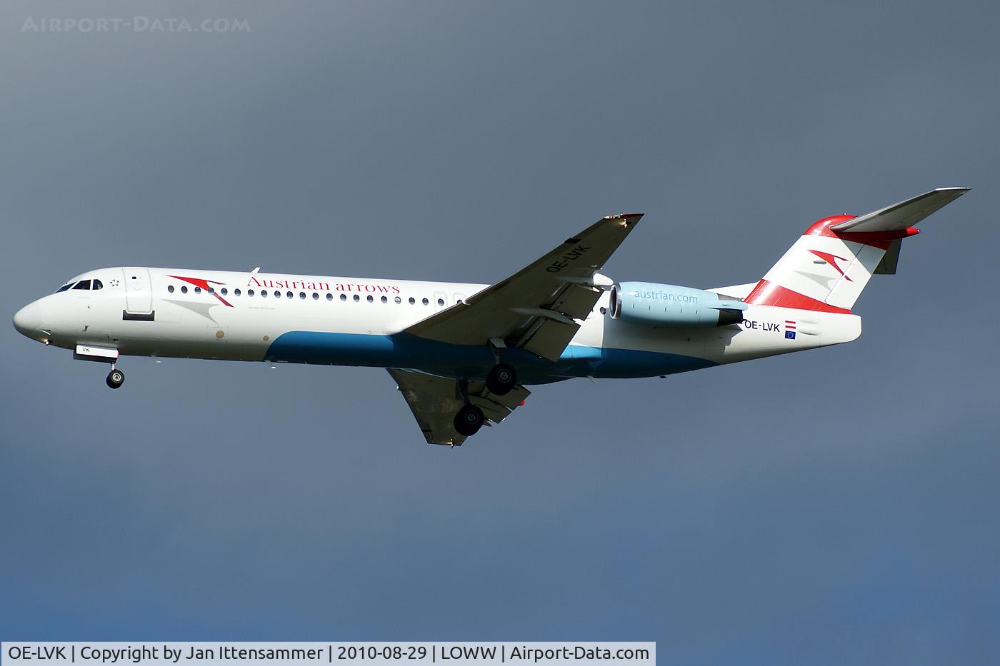 OE-LVK, 1992 Fokker 100 (F-28-0100) C/N 11397, AUA @ VIE