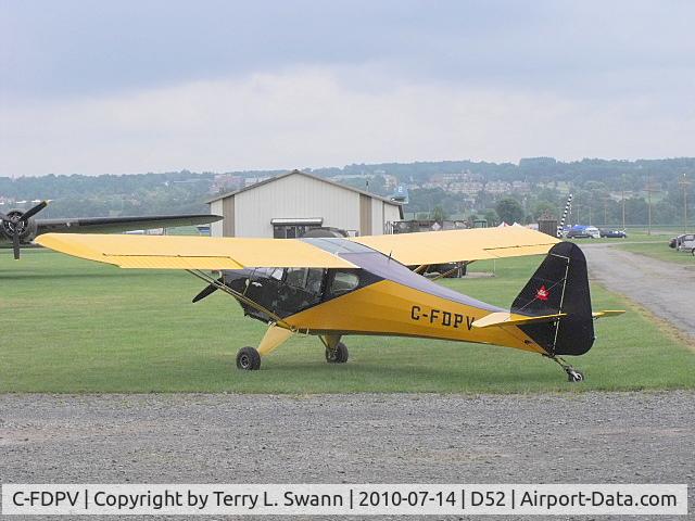 C-FDPV, 1946 Fleet 80 Canuck C/N 048, Parked in front of the big hangar at Geneseo.