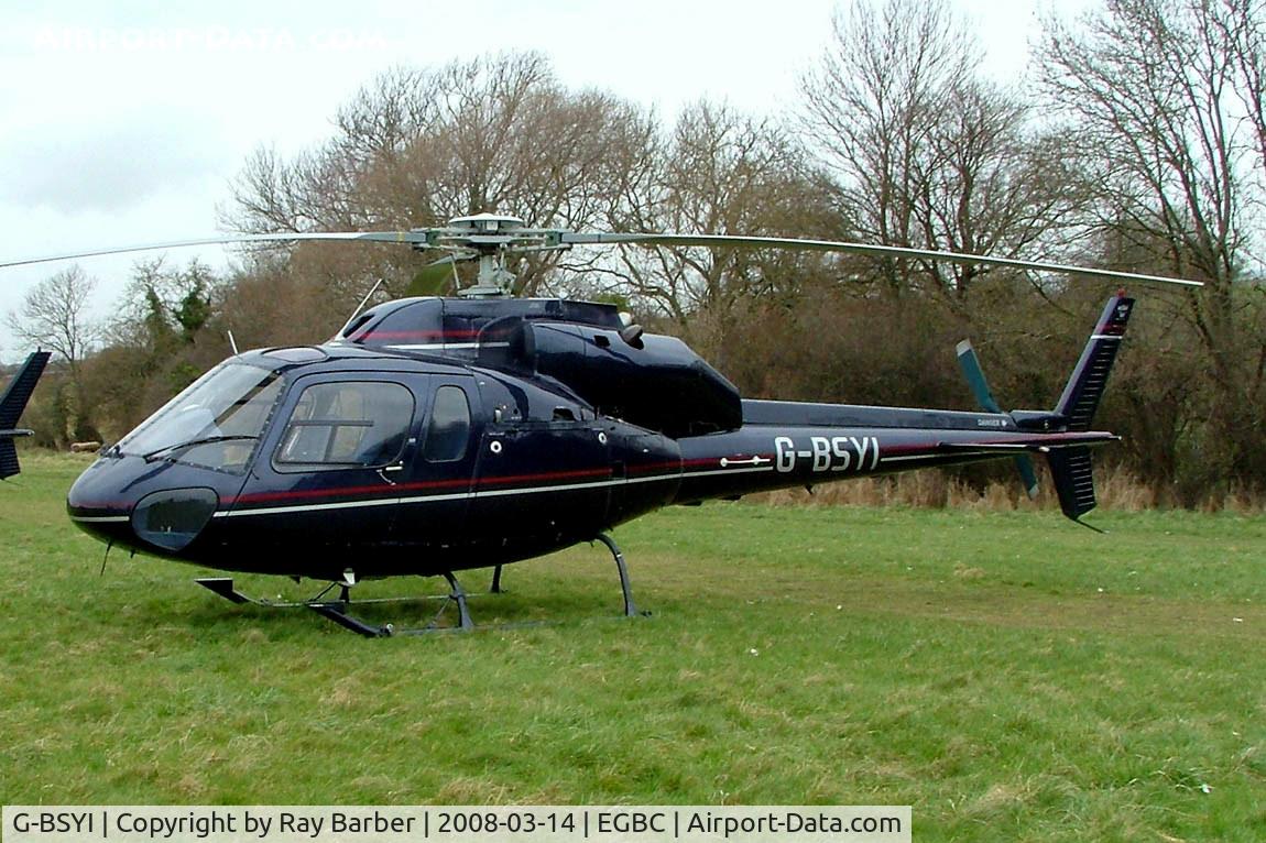G-BSYI, 1982 Aerospatiale AS-355F-1 Ecureuil 2 C/N 5197, Aerospatiale AS.355F1 Ecureuil II [5197] Cheltenham Racecourse~G 14/03/2008