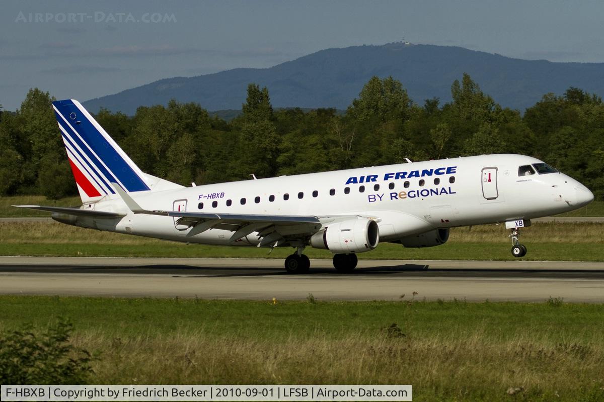 F-HBXB, 2008 Embraer 170ST (ERJ-170-100ST) C/N 17000250, decelerating after touchdown