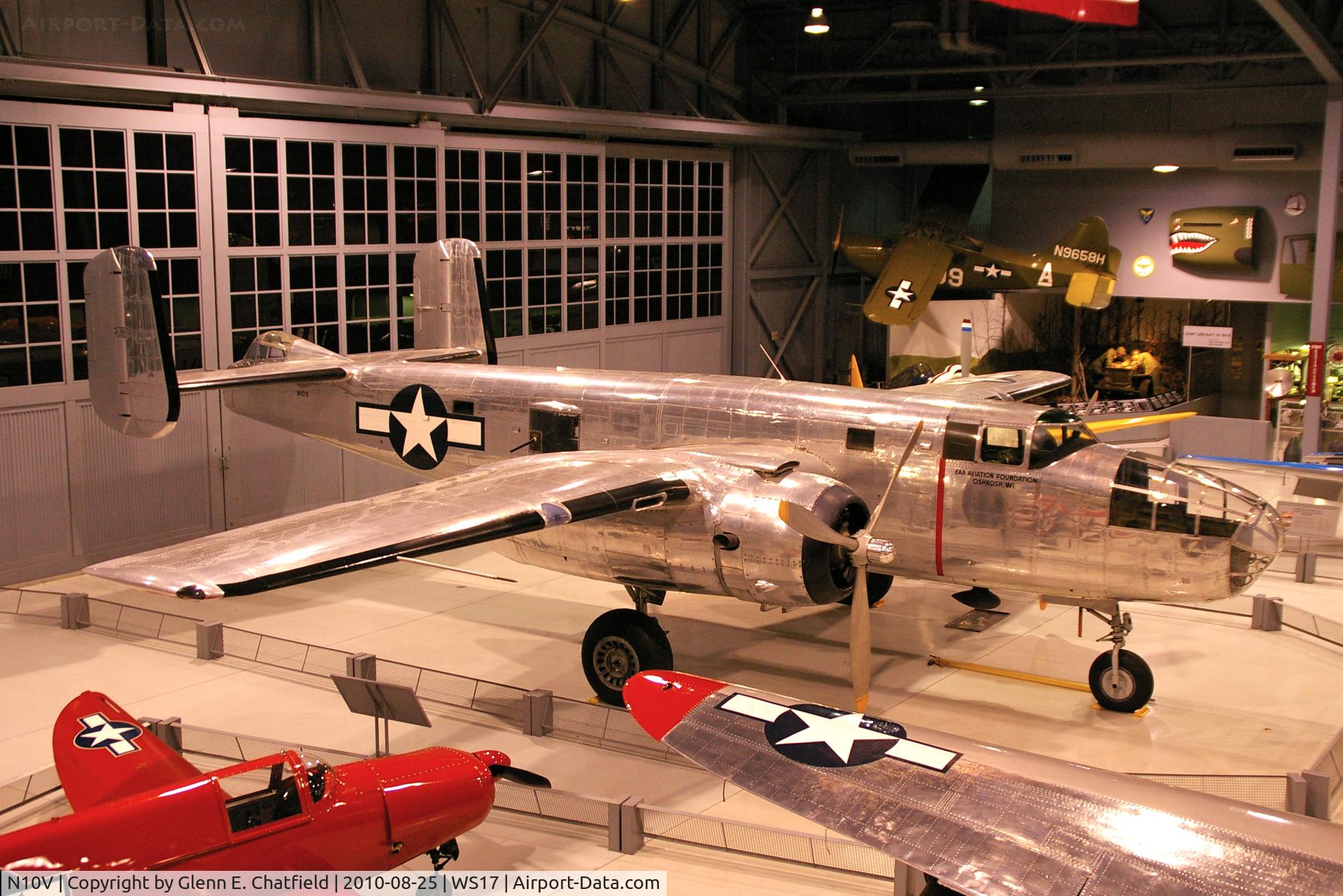 N10V, 1943 North American B-25H Mitchell C/N 98-21433, At the EAA Museum