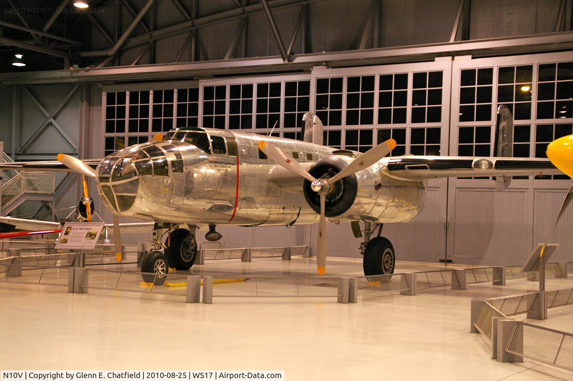 N10V, 1943 North American B-25H Mitchell C/N 98-21433, At the EAA Museum