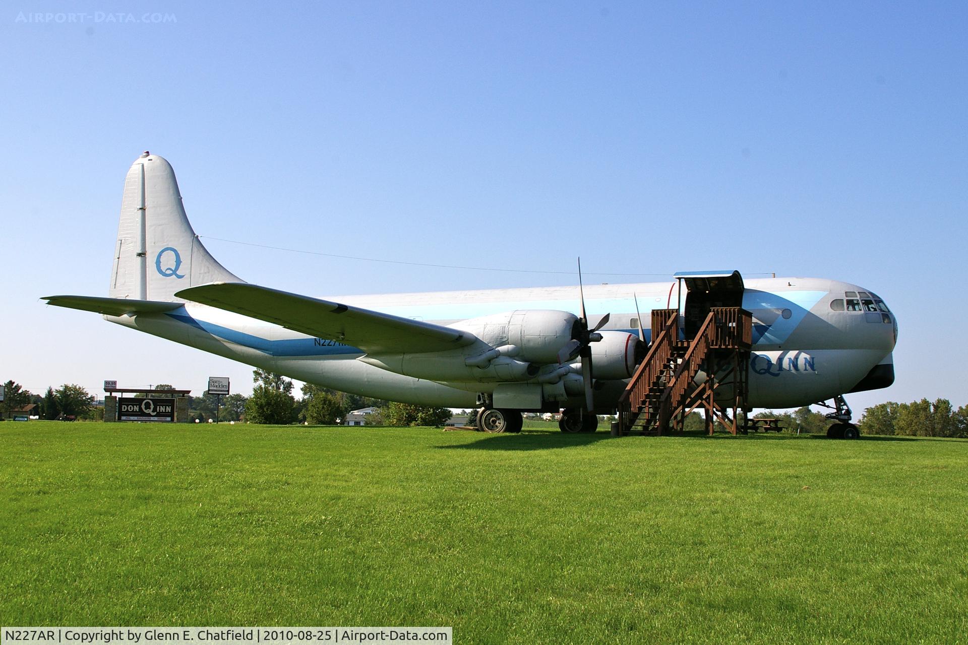 N227AR, 1953 Boeing C-97G Stratofreighter C/N 16795, At the Don Q Inn, north of Dodgeville, WI on SR23