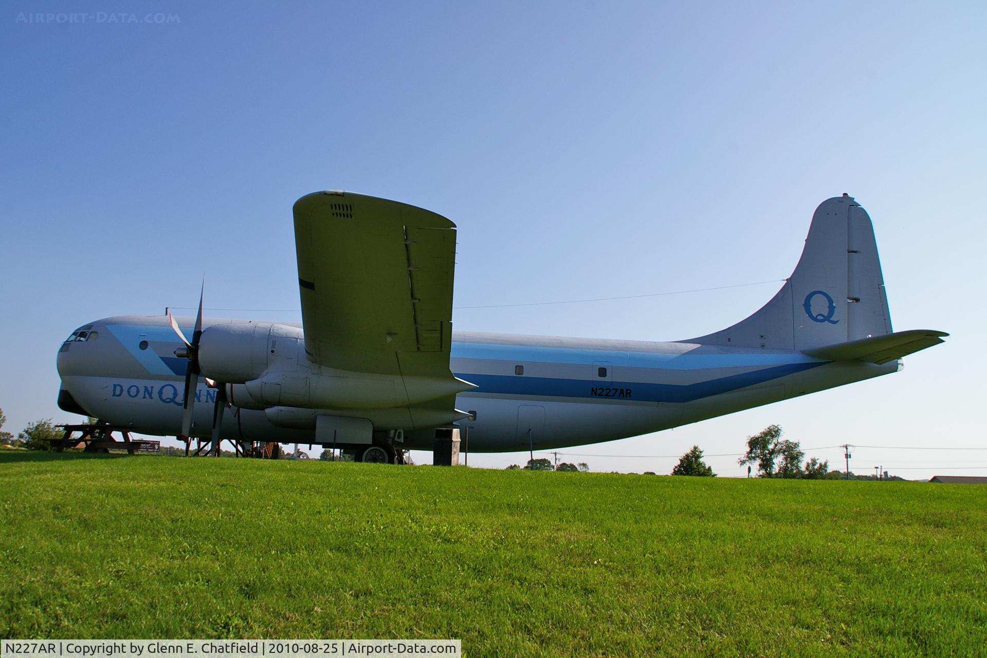 N227AR, 1953 Boeing C-97G Stratofreighter C/N 16795, At the Don Q Inn, north of Dodgeville, WI on SR23