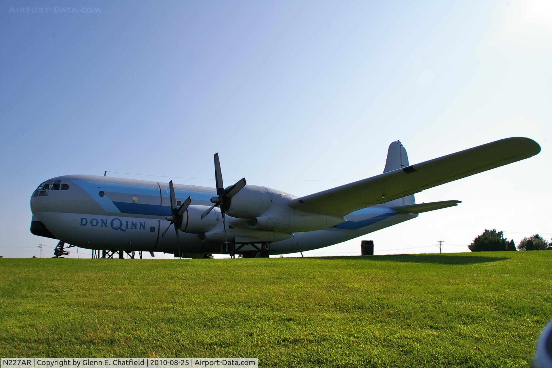 N227AR, 1953 Boeing C-97G Stratofreighter C/N 16795, At the Don Q Inn, north of Dodgeville, WI on SR23