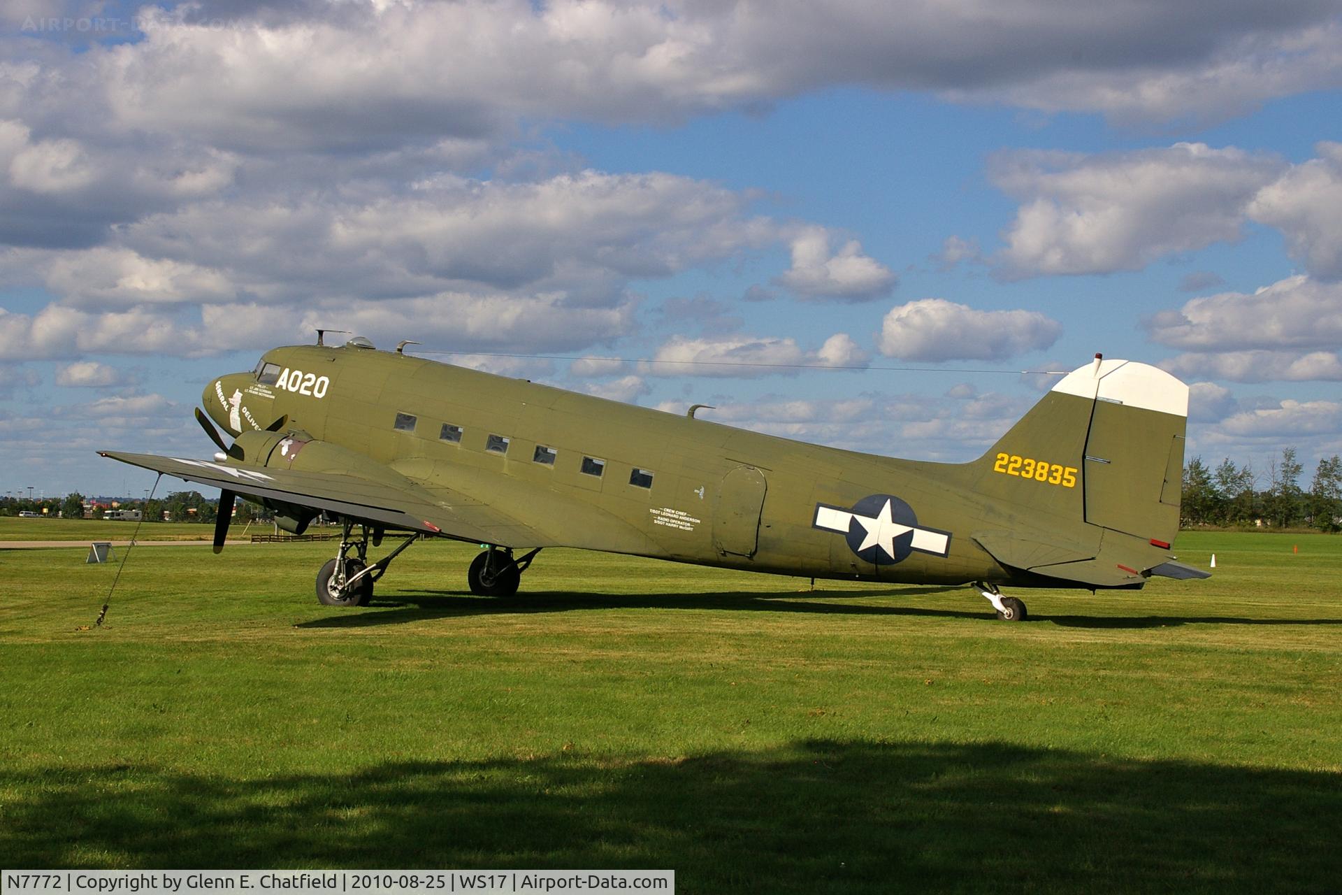 N7772, 1943 Douglas C-49K (DC-3-455) C/N 6338, C-49K 43-76716 at the EAA Museum