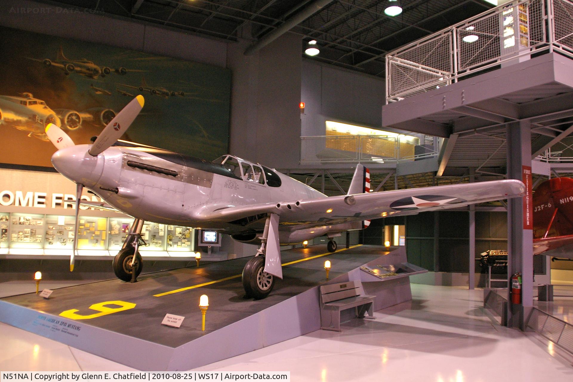 N51NA, 1941 North American XP-51 Mustang C/N 41-038, At the EAA Museum