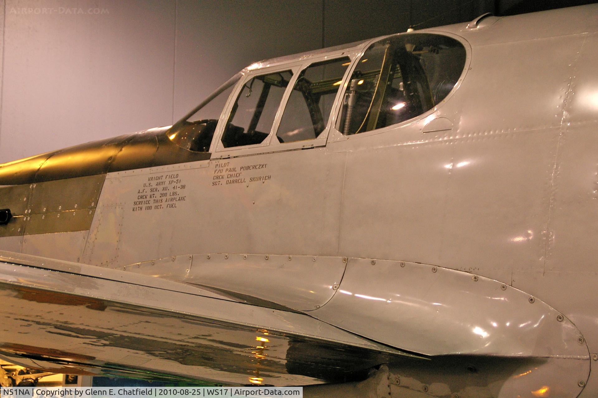 N51NA, 1941 North American XP-51 Mustang C/N 41-038, At the EAA Museum