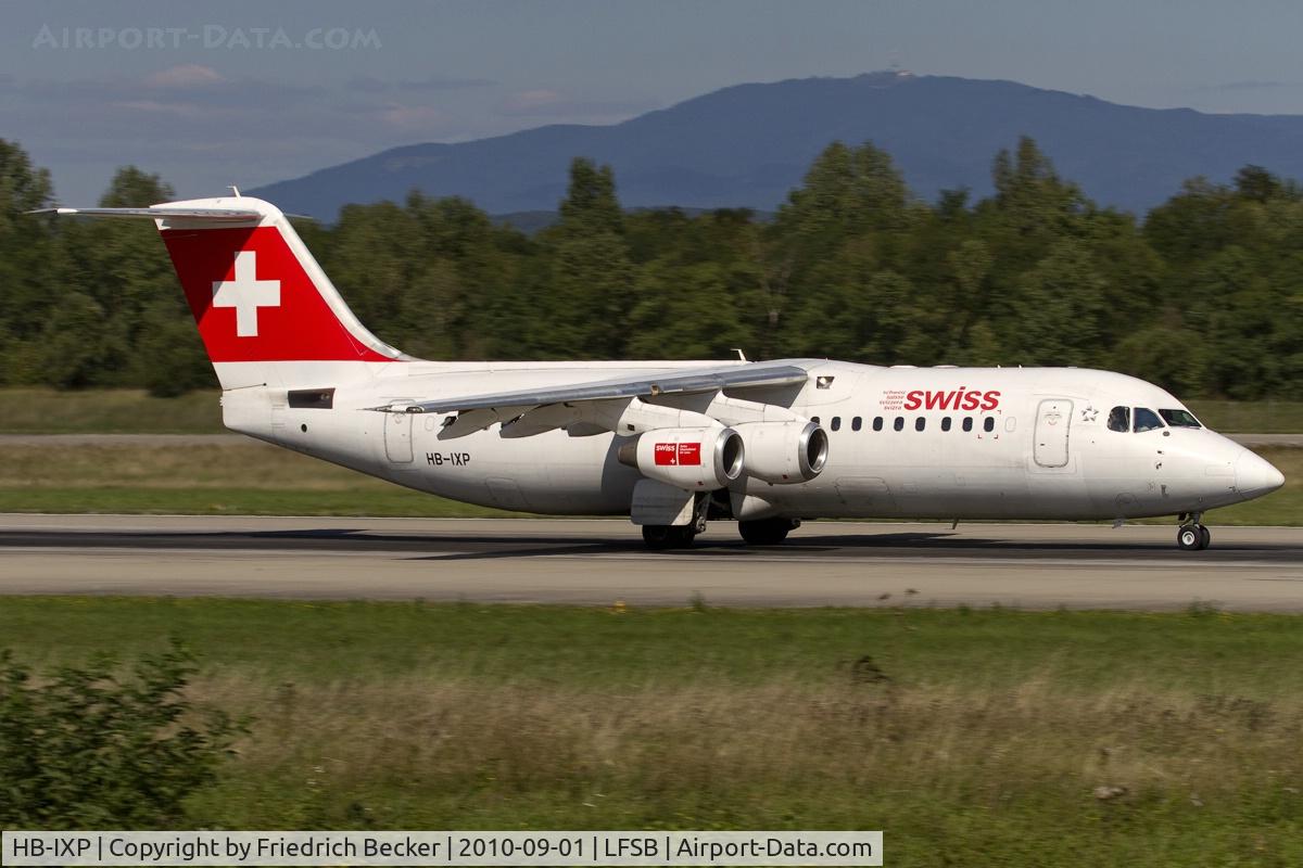 HB-IXP, 1996 British Aerospace Avro 146-RJ100 C/N E3283, departure from Basel