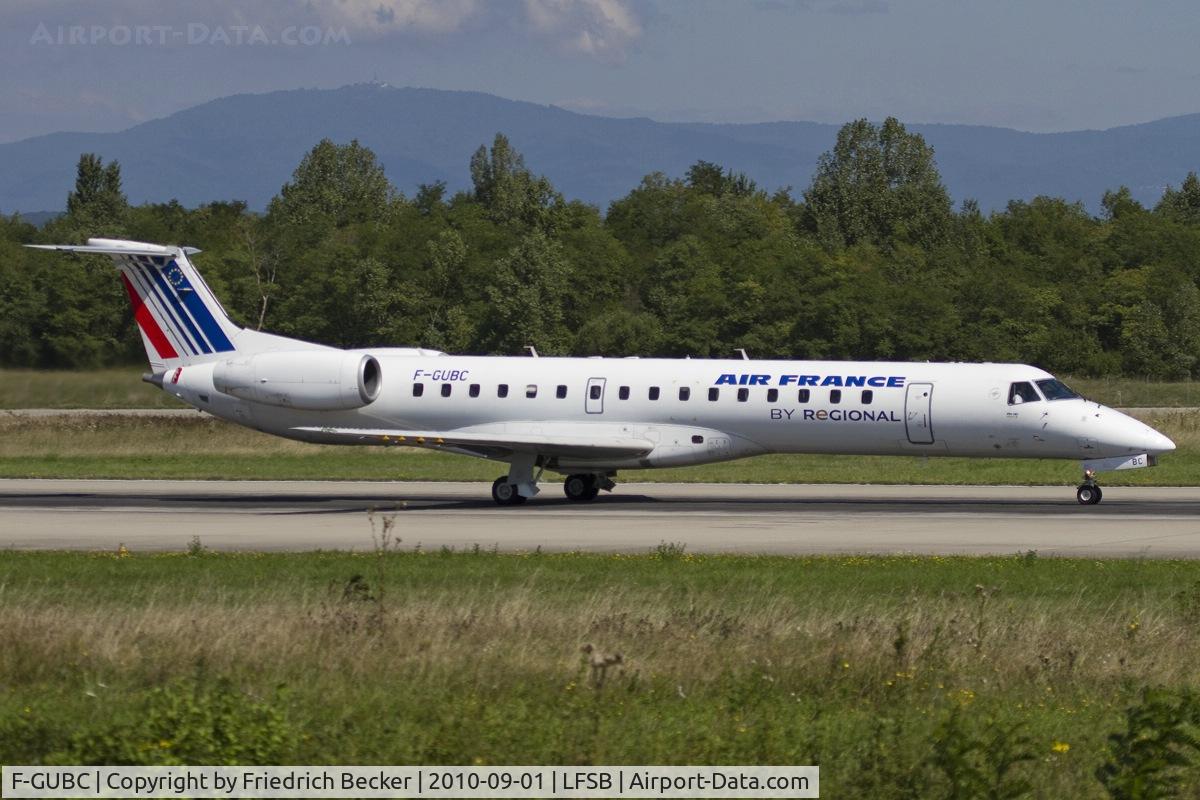 F-GUBC, 2002 Embraer ERJ-145LR (EMB-145LR) C/N 145556, departure from Basel