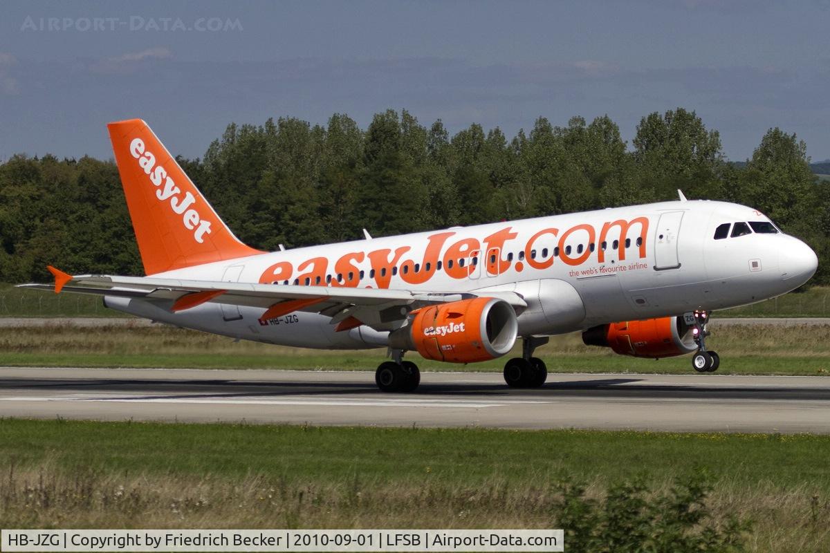 HB-JZG, 2004 Airbus A319-111 C/N 2196, decelerating after touchdown