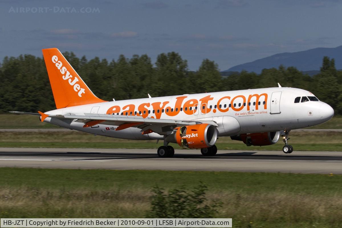 HB-JZT, 2005 Airbus A319-112 C/N 2420, decelerating after touchdown