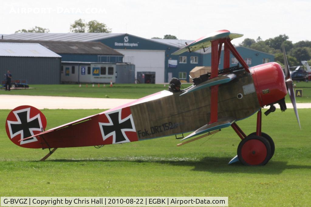 G-BVGZ, 1994 Fokker Dr.1 Triplane Replica C/N PFA 238-12654, at the Sywell Airshow