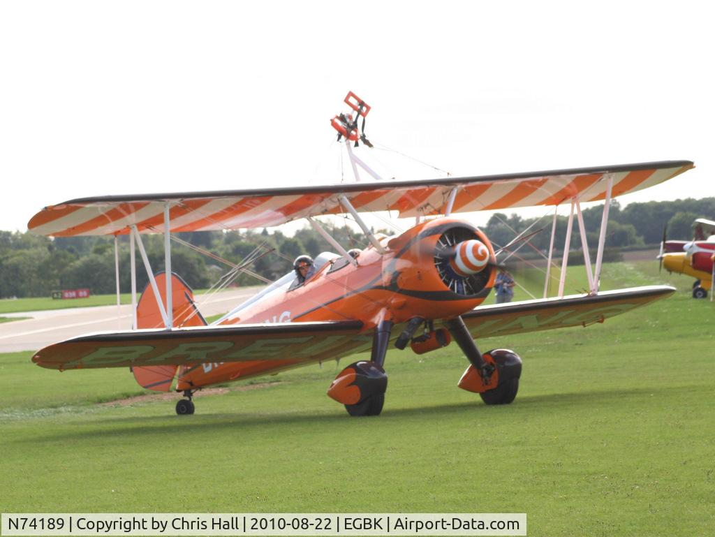 N74189, 1941 Boeing PT-17/R985 Kaydet (A75N1) C/N 75-717, at the Sywell Airshow