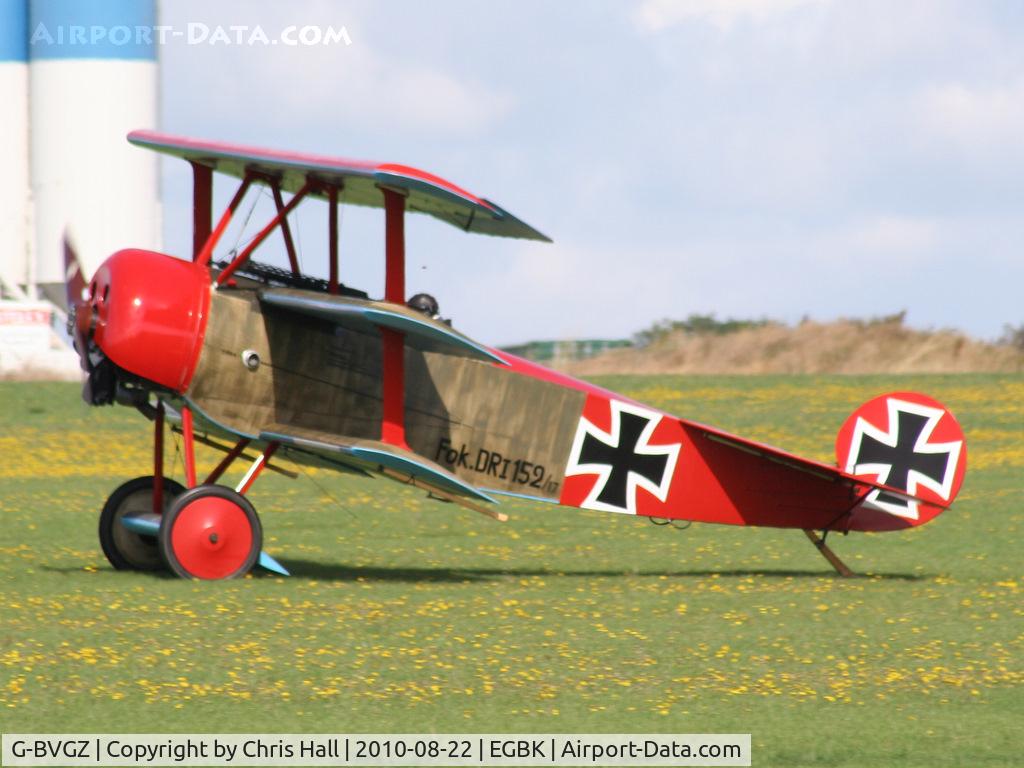 G-BVGZ, 1994 Fokker Dr.1 Triplane Replica C/N PFA 238-12654, at the Sywell Airshow
