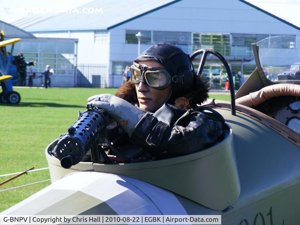 G-BNPV, 1988 Bowers Fly Baby 1A C/N PFA 016-11120, rear gunner in this WW I replica