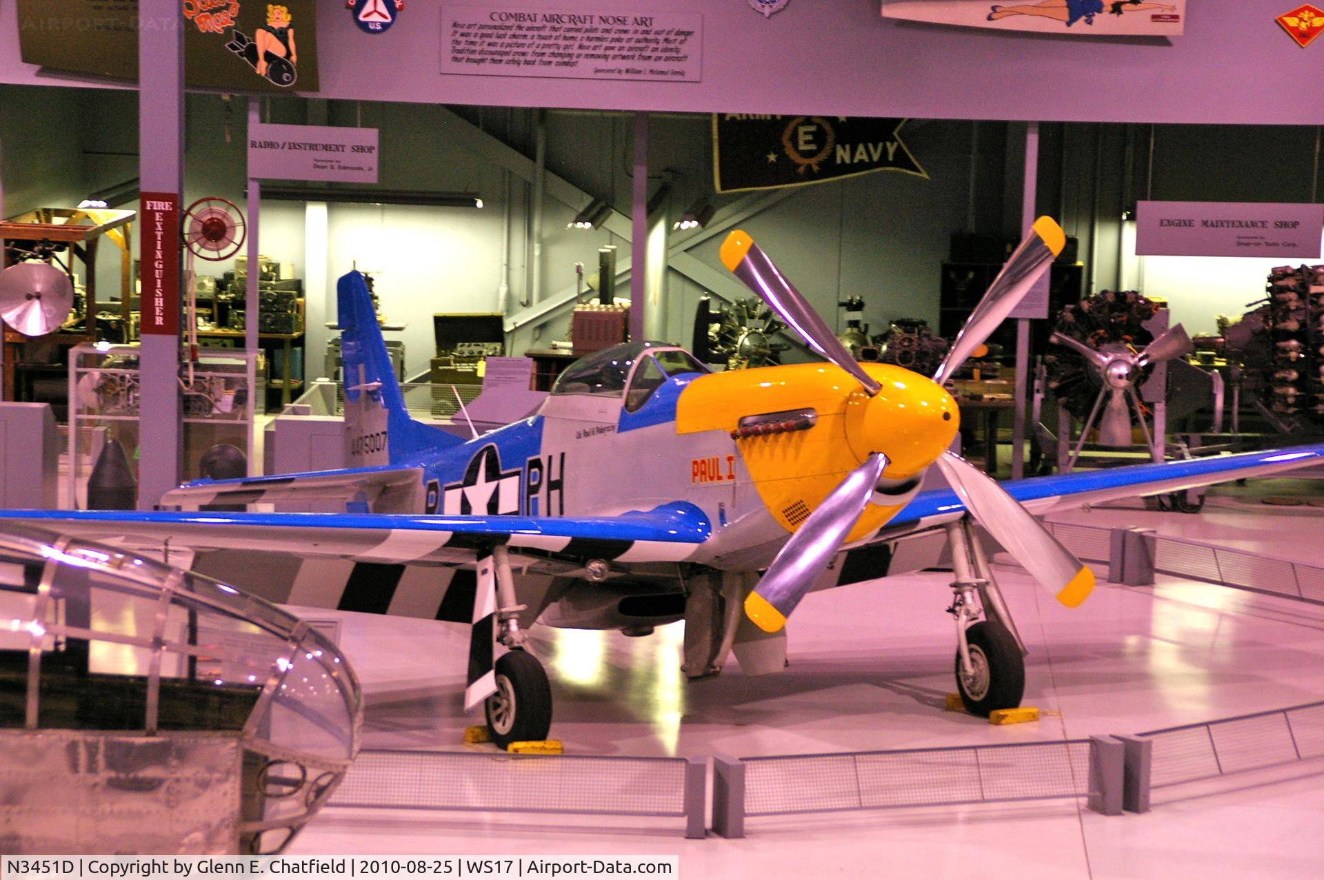 N3451D, 1944 North American F-51D Mustang C/N 122-41547, At the EAA Museum