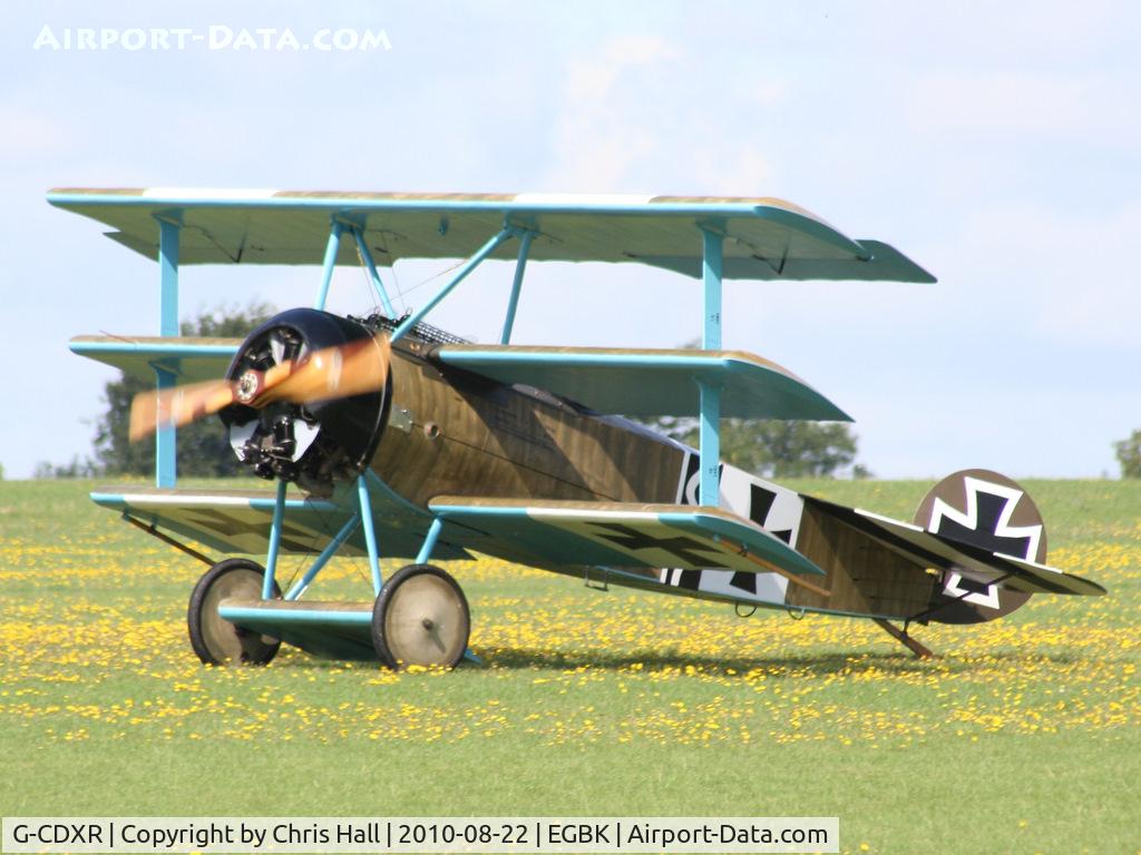 G-CDXR, 2006 Fokker Dr.1 Triplane Replica C/N PFA 238-14043, at the Sywell Airshow