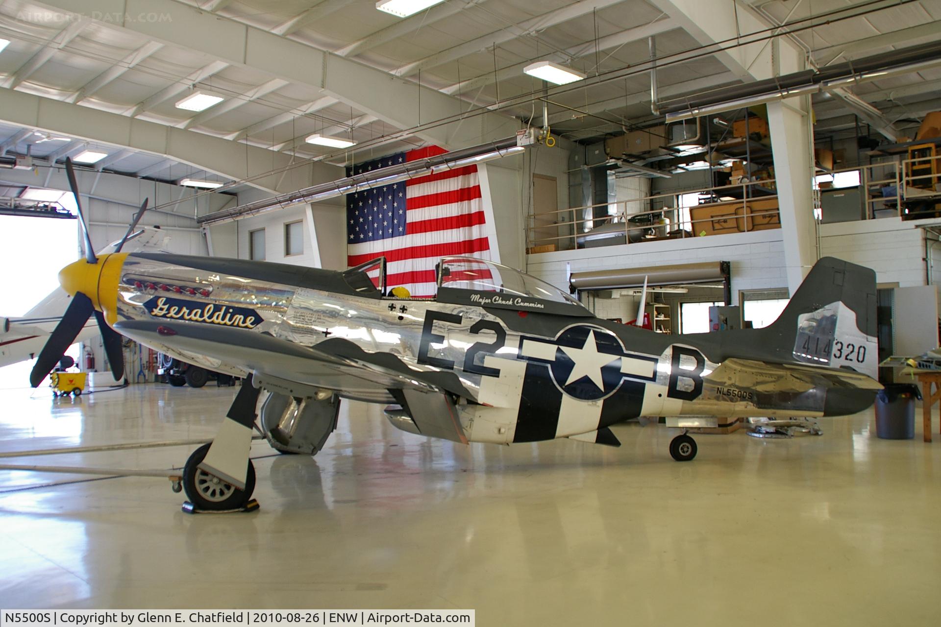 N5500S, 1944 North American F-51D Mustang C/N 44-63655, Parked in the hangar with another P-51, JRFs, J4F