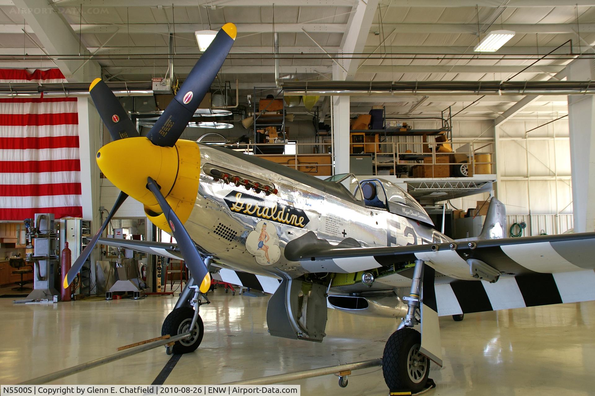 N5500S, 1944 North American F-51D Mustang C/N 44-63655, Parked in the hangar with another P-51, JRFs, J4F
