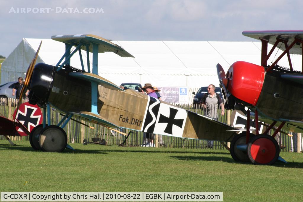 G-CDXR, 2006 Fokker Dr.1 Triplane Replica C/N PFA 238-14043, at the Sywell Airshow
