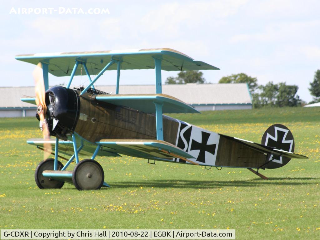 G-CDXR, 2006 Fokker Dr.1 Triplane Replica C/N PFA 238-14043, at the Sywell Airshow