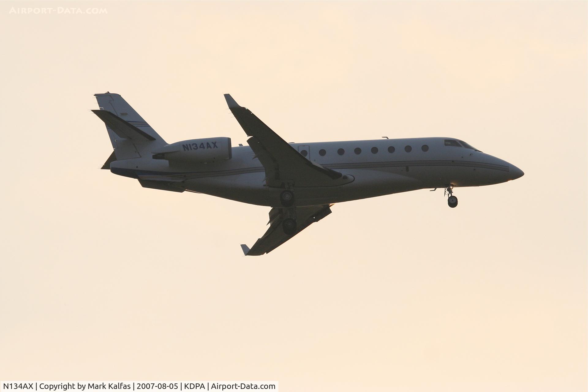 N134AX, 2001 Israel Aircraft Industries G200 C/N 034, Gulfstream G-200, N134AX on approach 2L KDPA.