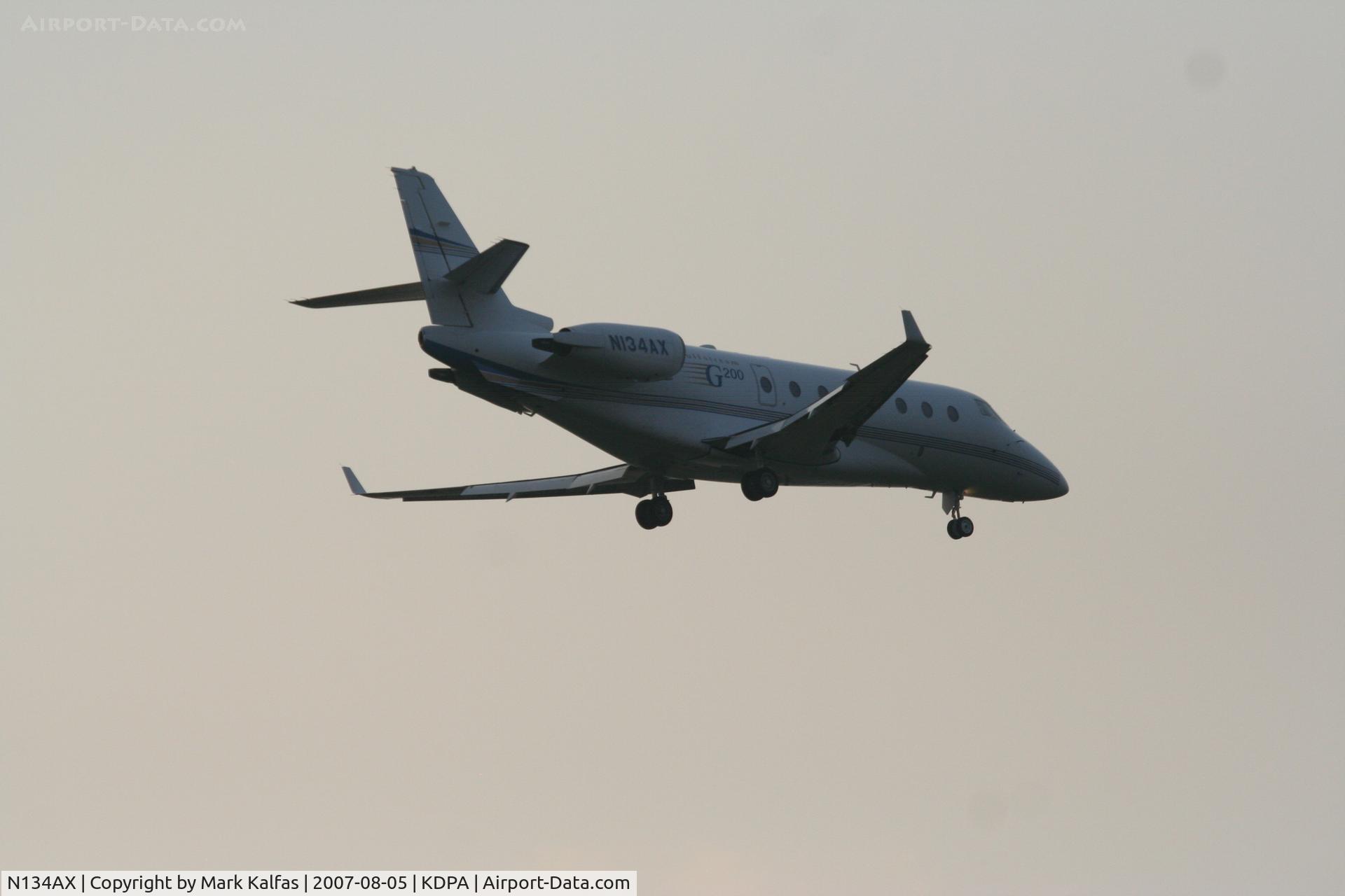 N134AX, 2001 Israel Aircraft Industries G200 C/N 034, Gulfstream G-200, N134AX on approach 2L KDPA.