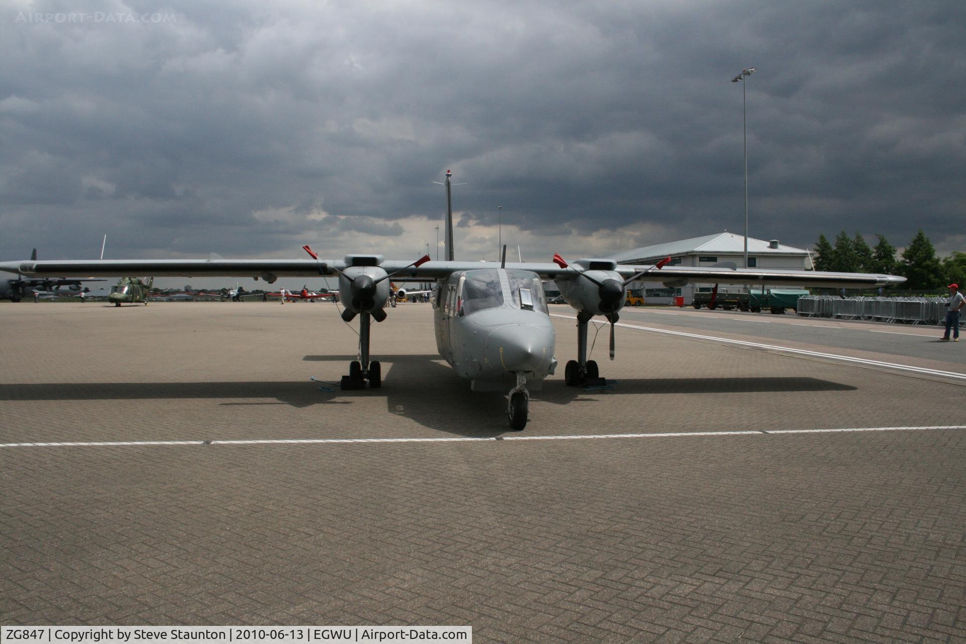 ZG847, Britten-Norman BN-2T Islander AL1 C/N 2196, Taken at RAF Northolt Photocall June 2010
