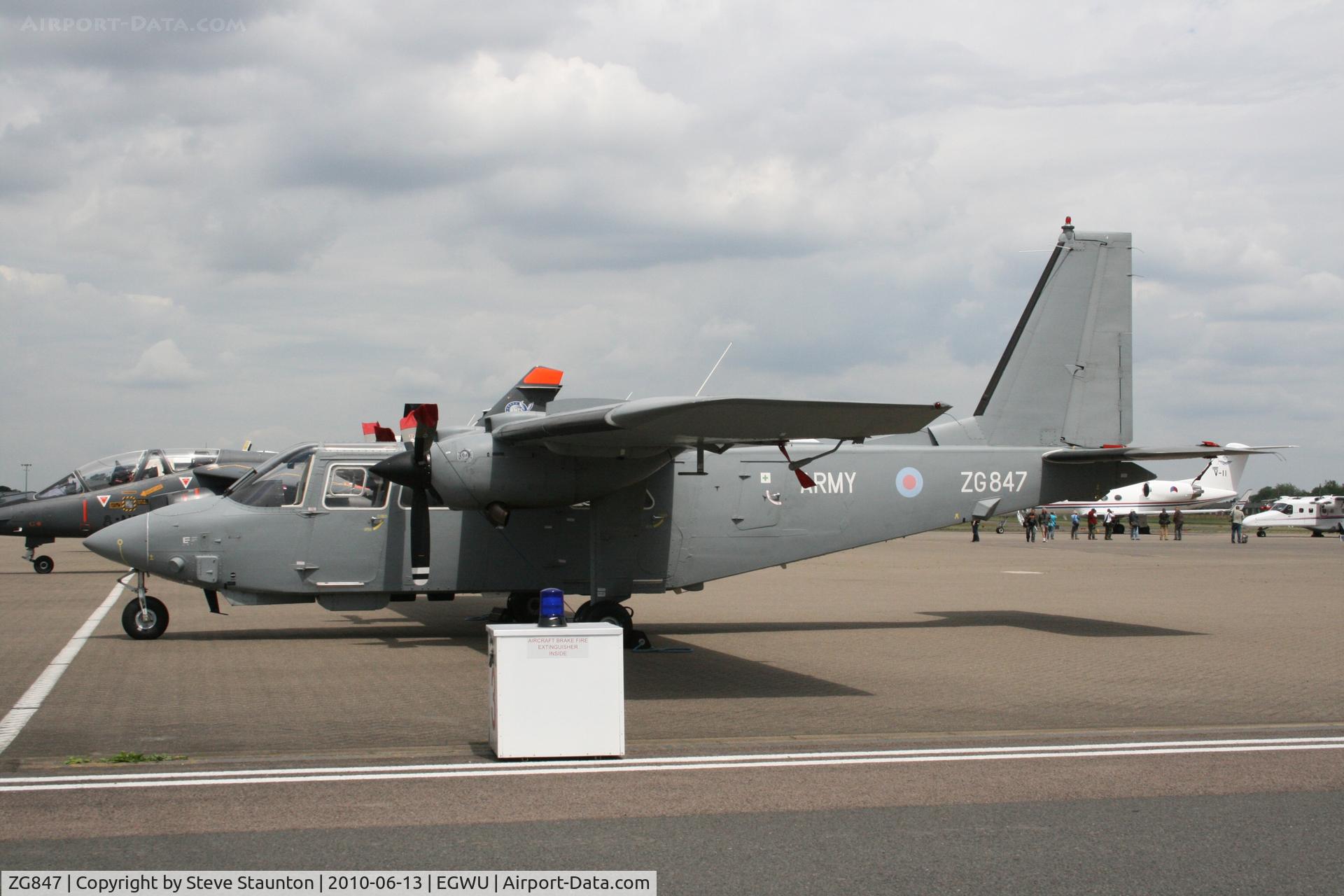 ZG847, Britten-Norman BN-2T Islander AL1 C/N 2196, Taken at RAF Northolt Photocall June 2010