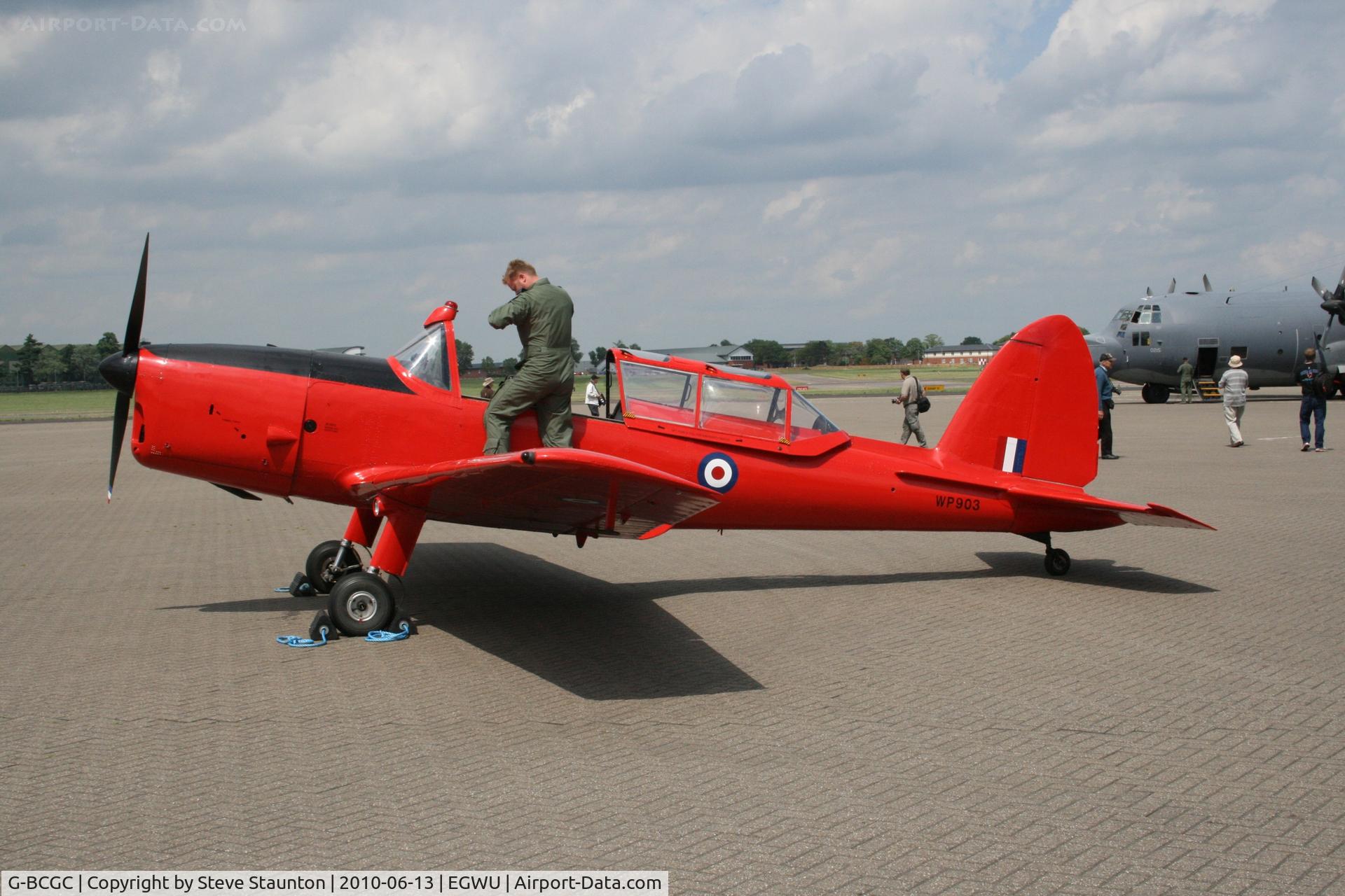 G-BCGC, 1952 De Havilland DHC-1 Chipmunk T.10 C/N C1/0776, Taken at RAF Northolt Photocall June 2010
