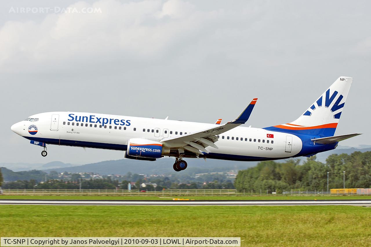 TC-SNP, 2010 Boeing 737-8HC C/N 40777, SunExpress Boeing B737-8HC first landing in LOWL/LNZ