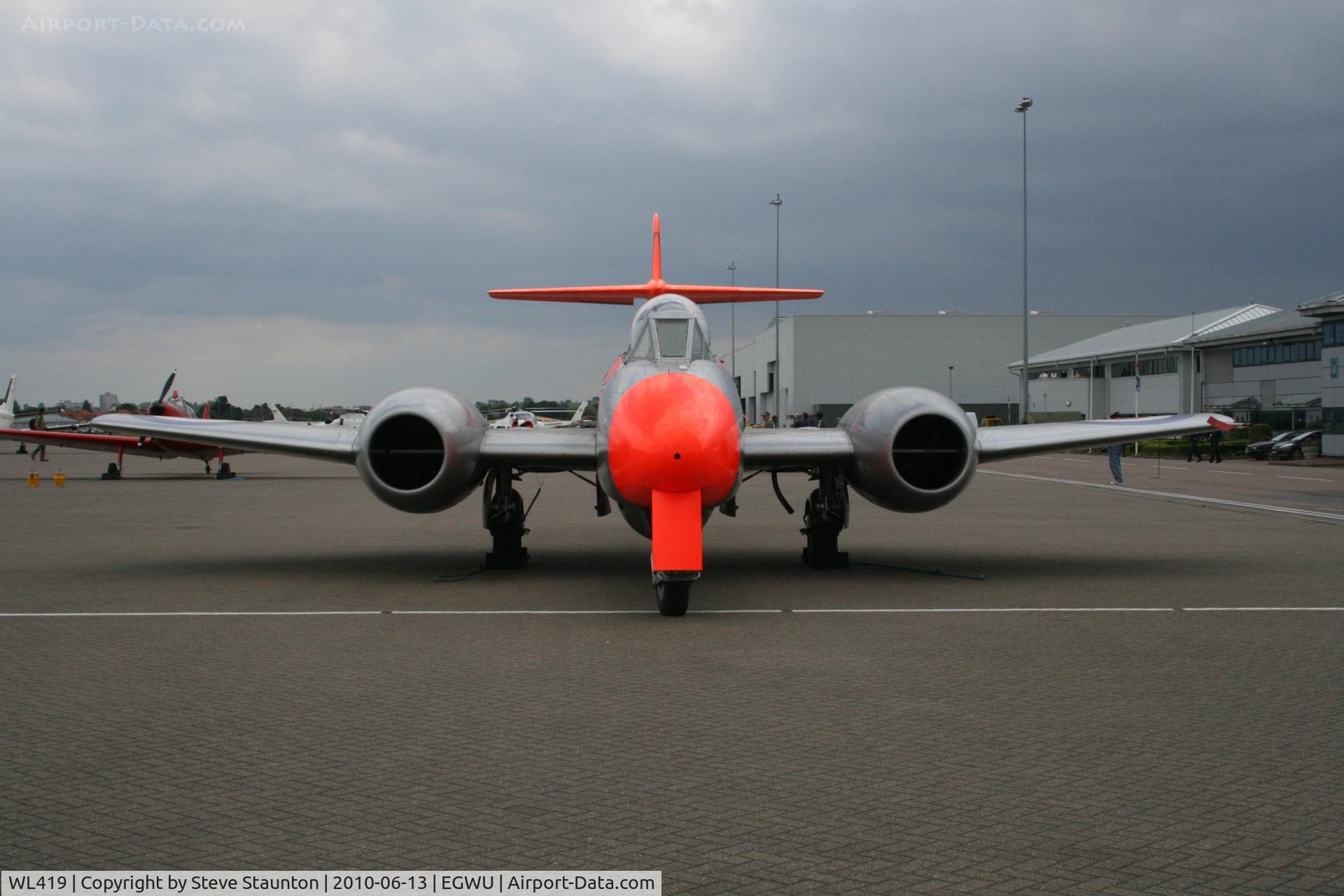 WL419, 1952 Gloster Meteor T.7(Mod) C/N G5/423772, Taken at RAF Northolt Photocall June 2010
