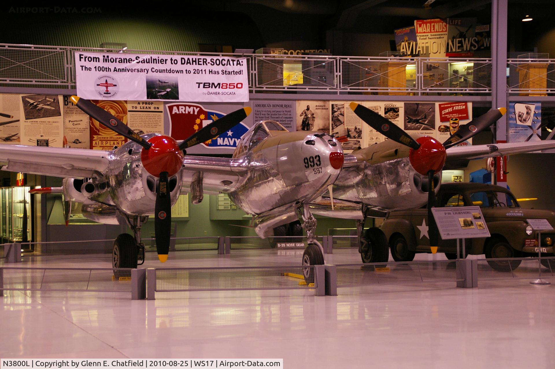 N3800L, 1945 Lockheed P-38L-5-LO Lightning C/N 422-8342, At the EAA Museum
